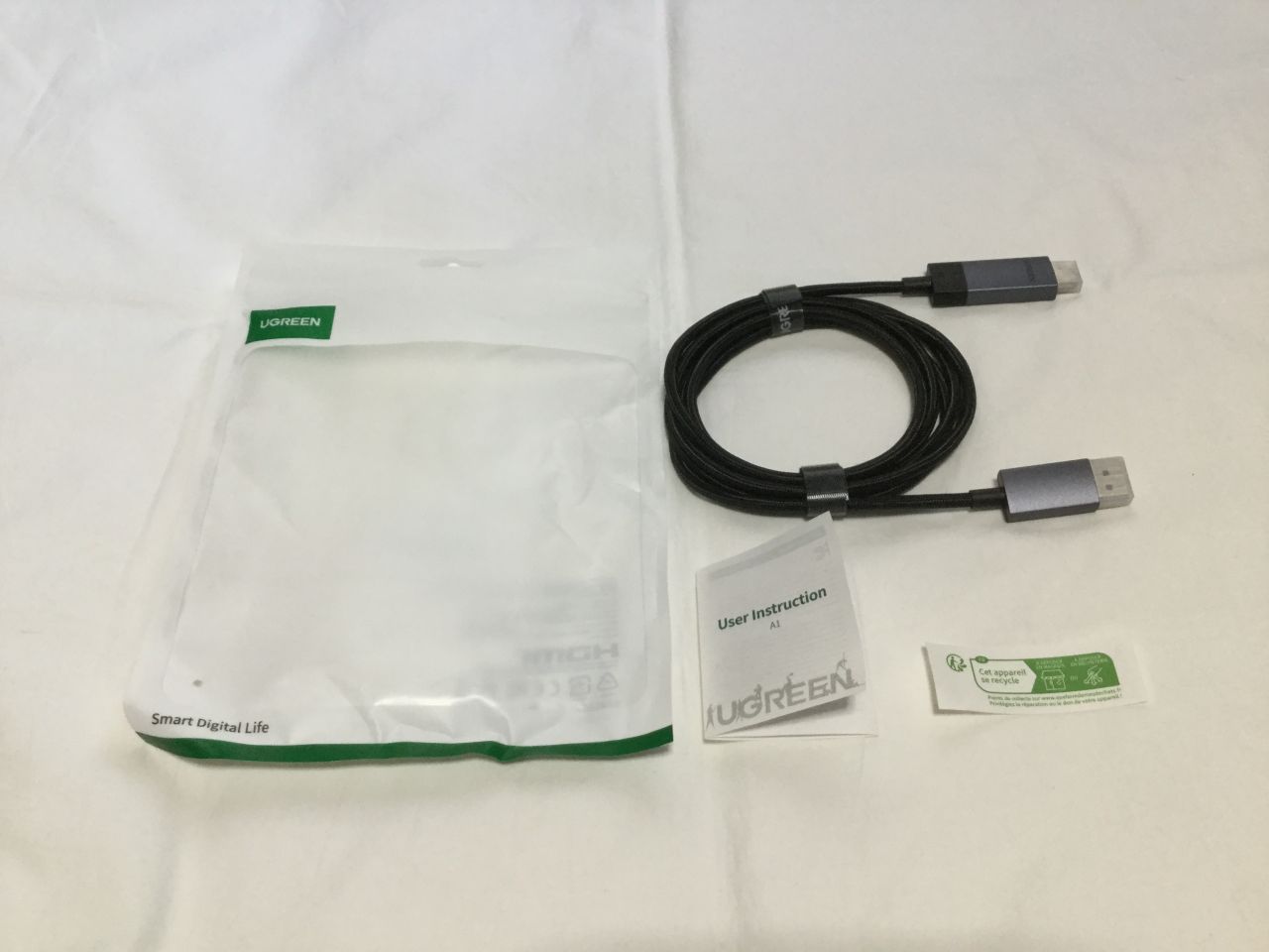 UGREEN 8K対応 DisplayPort to HDMI 変換ケーブル レビュー