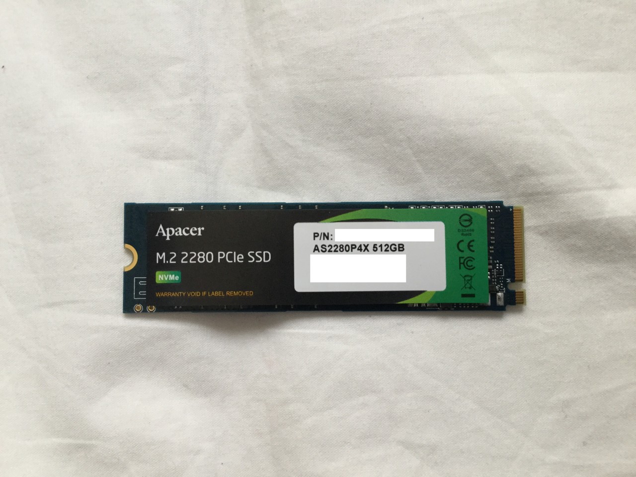 【格安！M.2 SSD】Apacer AS2280P4X 512GB レビュー